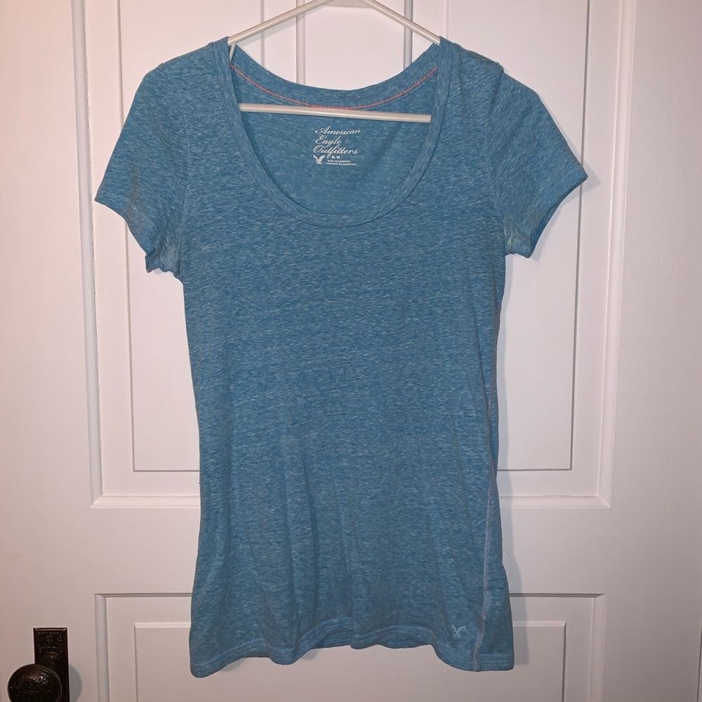 Blue Short Sleeve Top